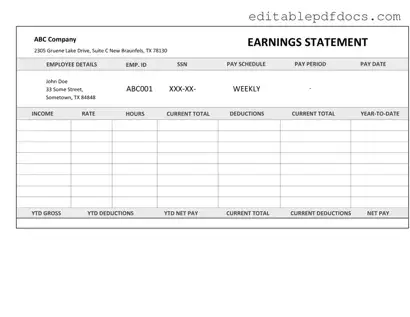 Fill a Valid Independent Contractor Pay Stub Template