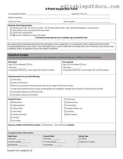 Fill a Valid 4 Point Inspection Template