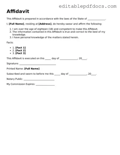 Free Affidavit Document