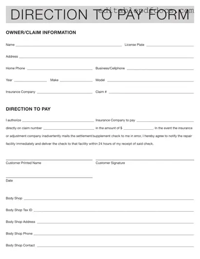 Fill a Valid Authorization And Direction Pay Template