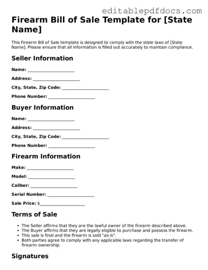 Free Firearm Bill of Sale Document