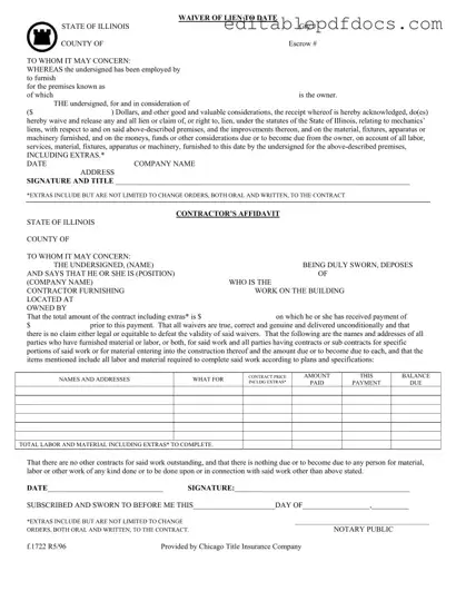 Fill a Valid Chicago Title Waiver Format Template