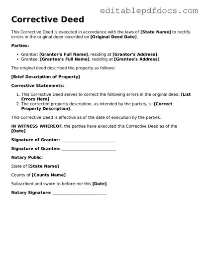 Free Corrective Deed Document