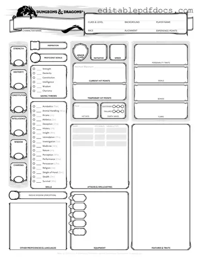 Fill a Valid Dnd Character Sheet Template