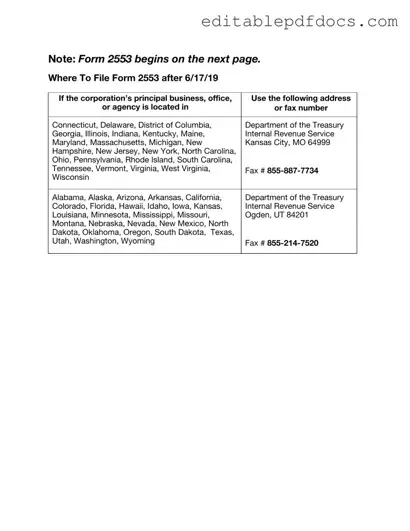 Fill a Valid IRS 2553 Template