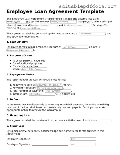 Free Employee Loan Agreement Document