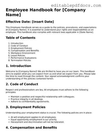 Free Employee Handbook Document