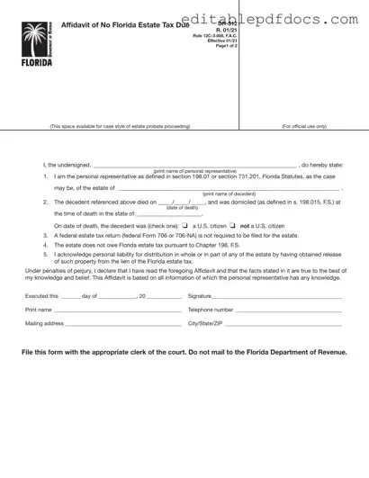 Fill a Valid Fl Dr 312 Template