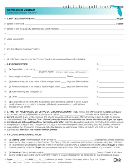 Fill a Valid Florida Commercial Contract Template