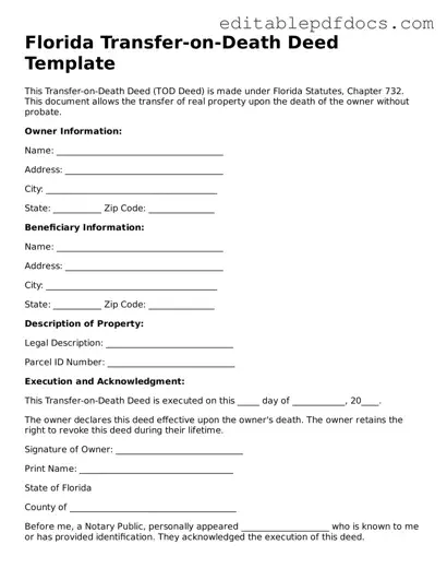  Transfer-on-Death Deed Document for Florida