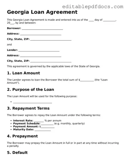  Loan Agreement Document for Georgia
