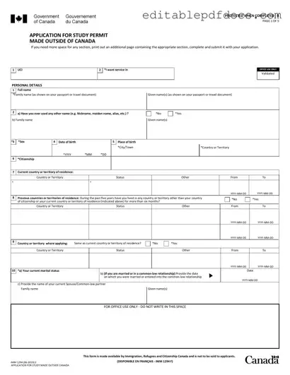 Fill a Valid Imm 1294 Template