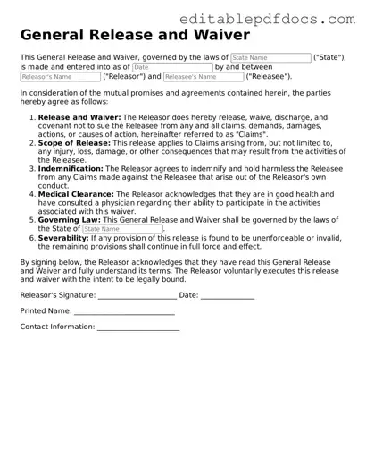 Free Release of Liability Document