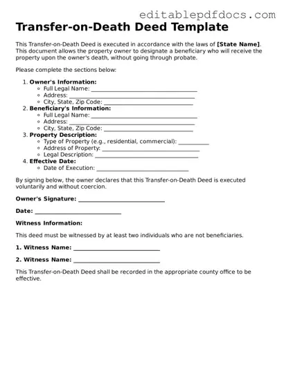Free Transfer-on-Death Deed Document