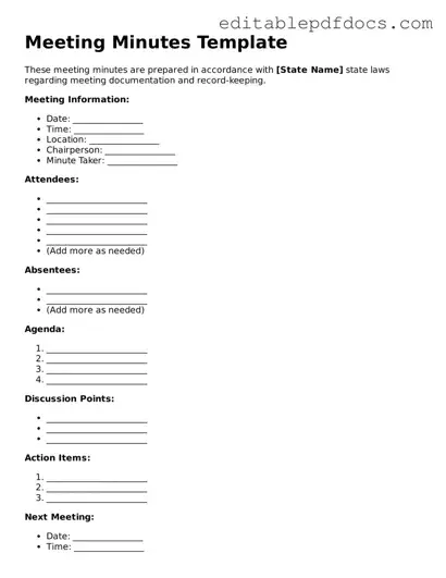 Free Meeting Minutes Document