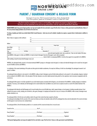 Fill a Valid NCL Parental Consent Template