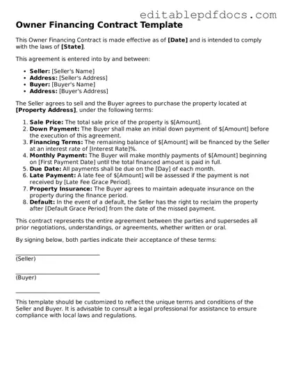 Free Owner Financing Contract Document