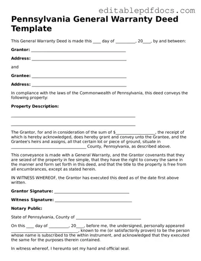  Deed Document for Pennsylvania