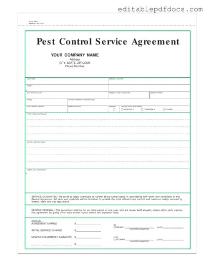 Fill a Valid Pest Control Contract Template