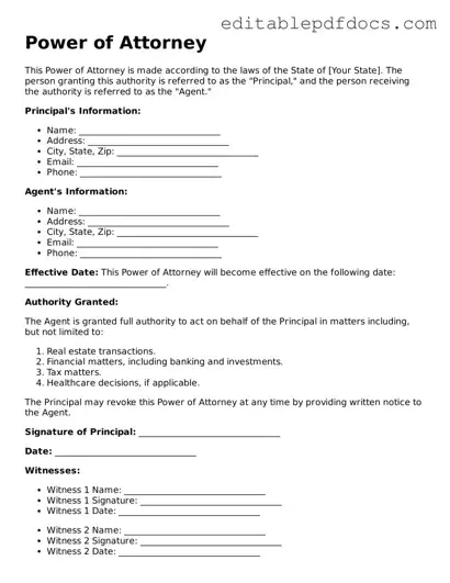 Free Power of Attorney Document