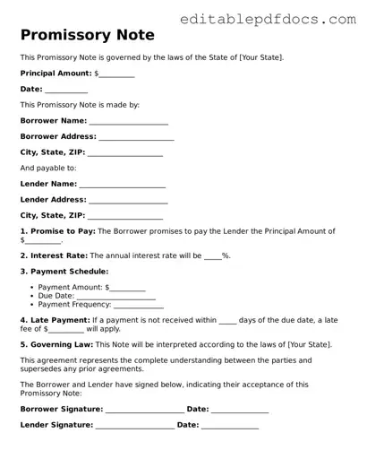 Free Promissory Note Document