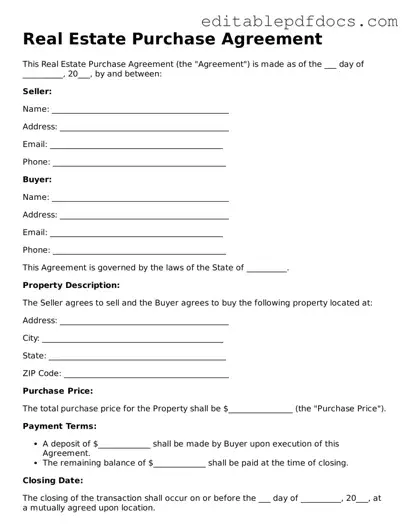 Free Real Estate Purchase Agreement Document