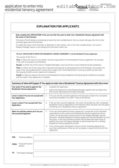 Fill a Valid Reiwa Tenancy Application Template