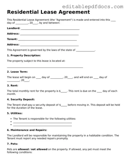Free Lease Agreement Document