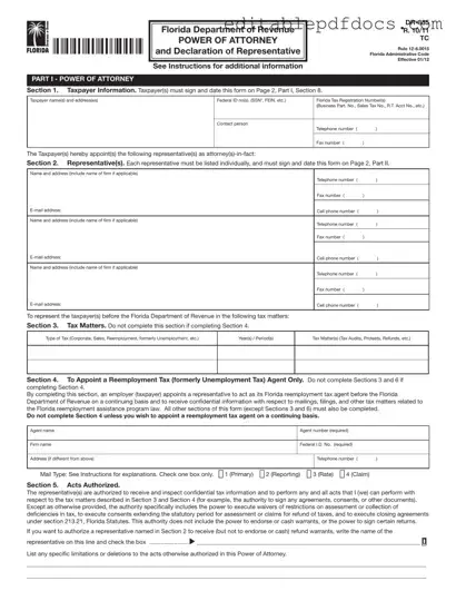 Fill a Valid Tax POA dr 835 Template