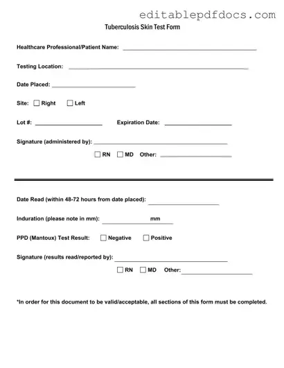 Fill a Valid Tb Test Template