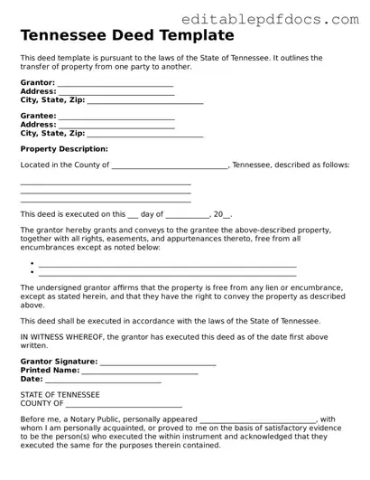  Deed Document for Tennessee